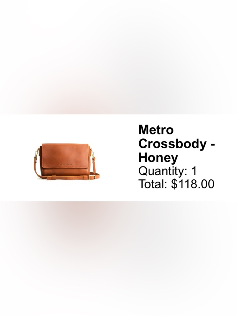 Portland Leather Honey Metro Crossbody Purse - Picture 7 of 7